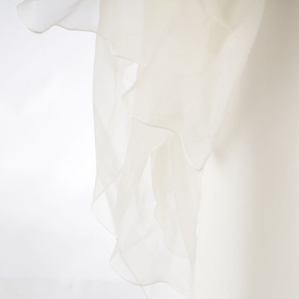 Gucci Silk GG Logo Shawl Bolero Top White Scarf — view 8