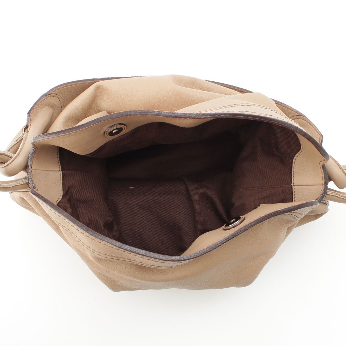 Loewe Switch Small Runner Leather Logo Shoulder Bag Beige — view 7