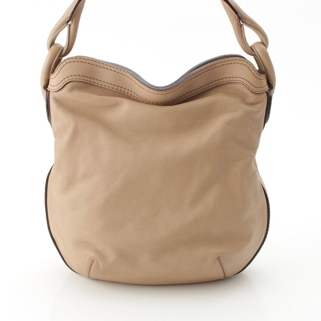 Loewe Switch Small Runner Leather Logo Shoulder Bag Beige — view 5
