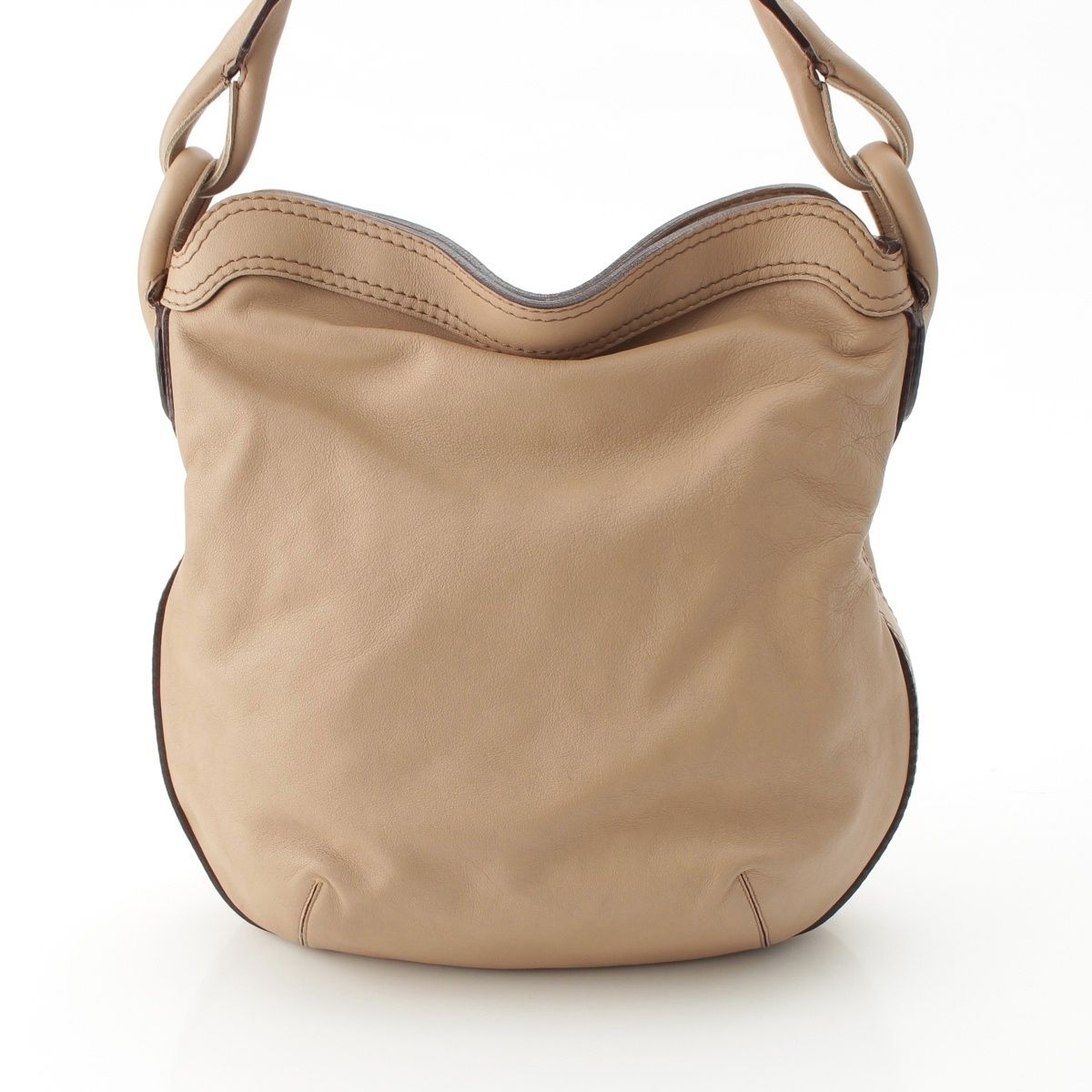Loewe Switch Small Runner Leather Logo Shoulder Bag Beige — view 5