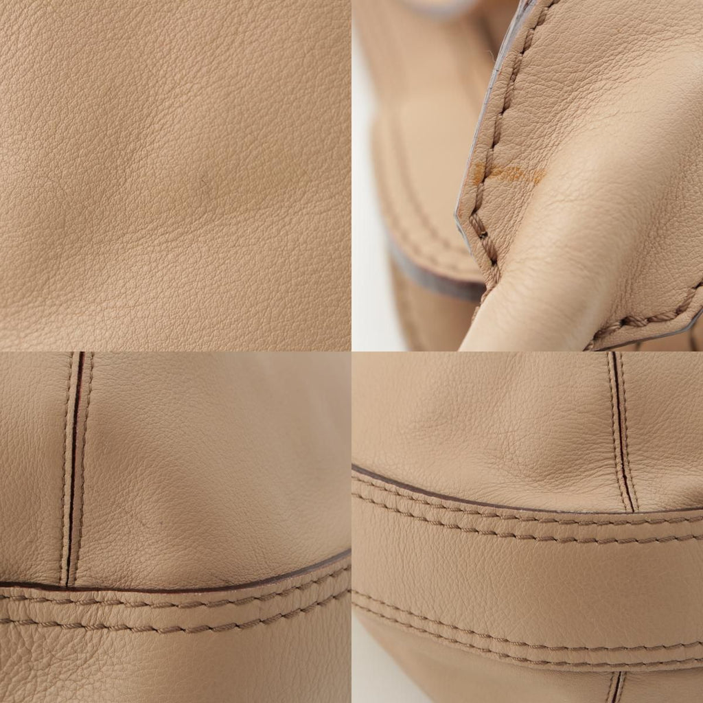 Loewe Switch Small Runner Leather Logo Shoulder Bag Beige — view 9