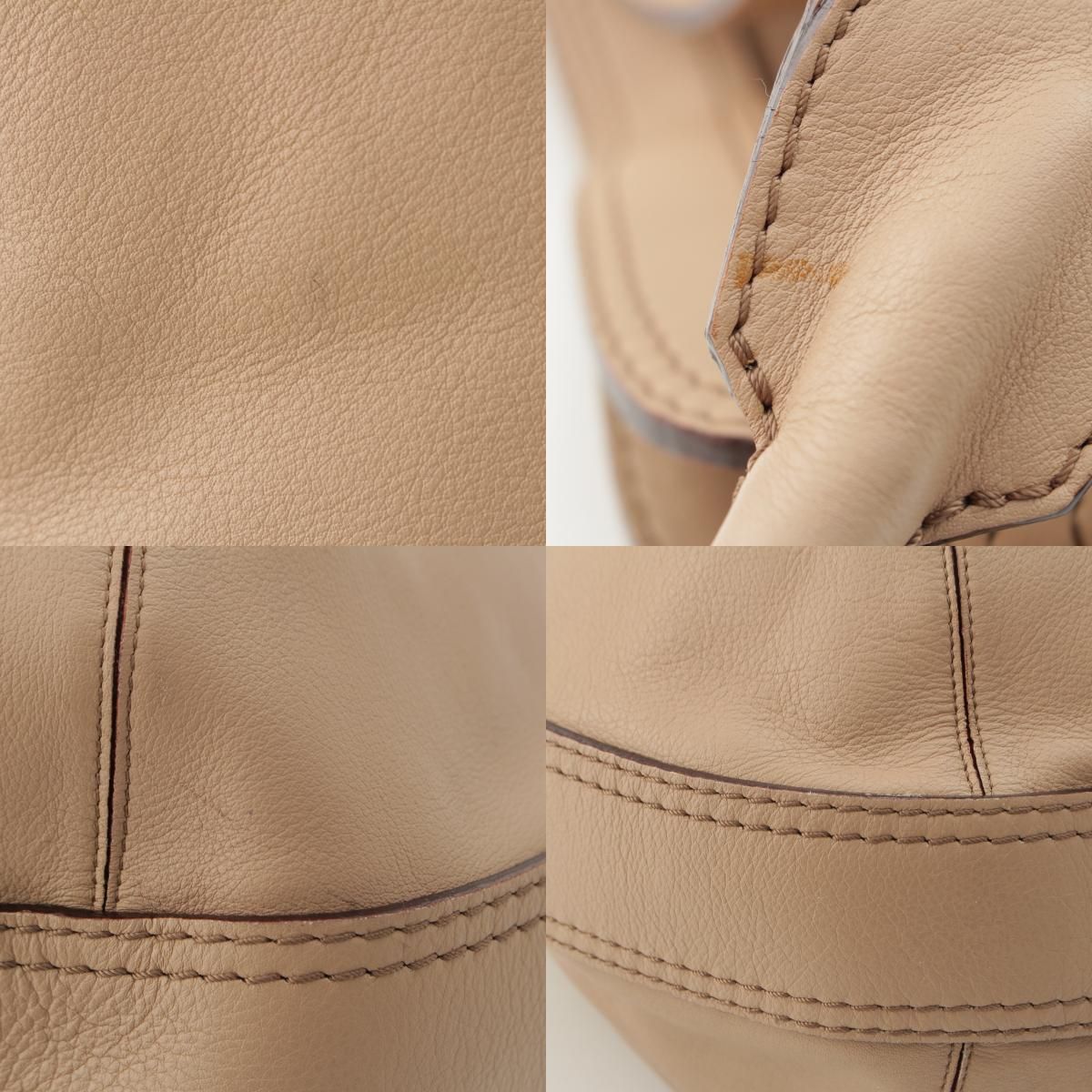 Loewe Switch Small Runner Leather Logo Shoulder Bag Beige — view 9