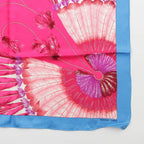 Hermes Carre 70 Silk Brazil II Feather Scarf Pink — view 5