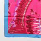Hermes Carre 70 Silk Brazil II Feather Scarf Pink — view 4