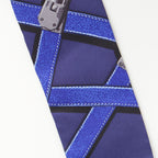 Hermes Twilly Silk Kelly Croam Motif Belt Pattern Scarf Blue — view 6