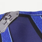 Hermes Twilly Silk Kelly Croam Motif Belt Pattern Scarf Blue — view 9