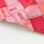 Hermes Twilly Silk Bolduc Check Scarf Pink — view 7