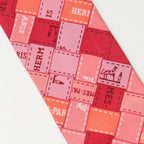 Hermes Twilly Silk Bolduc Check Scarf Pink — view 5