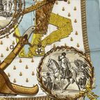 Hermes Carre 90 Napoleon Blue Multicolor Silk 100% Scarf — view 2