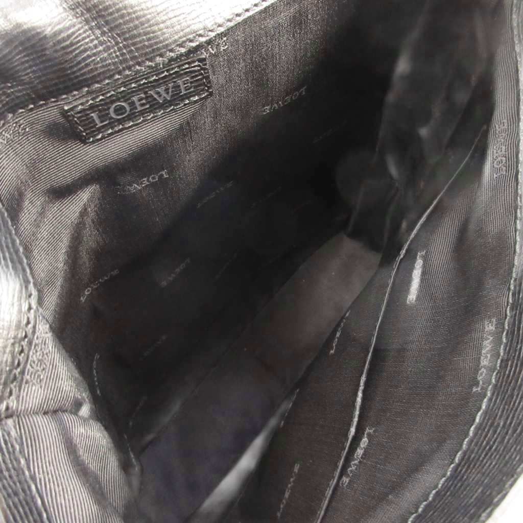 Loewe Crossbody Flap Shoulder Bag Leather Black — view 5