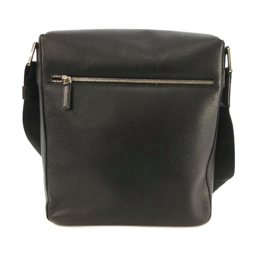 Loewe Crossbody Flap Shoulder Bag Leather Black — view 3