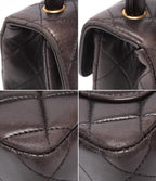 Chanel Handbag Parent Child Bag Top Handle Quilted Gold Lambskin — view 7