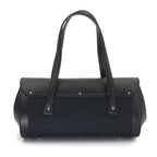 Gucci Banboo Hand Bag GG Canvas Leather Black Silver — view 3
