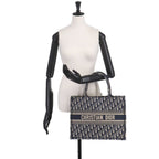 Dior Oblique Book Tote Canvas Navy — view 9