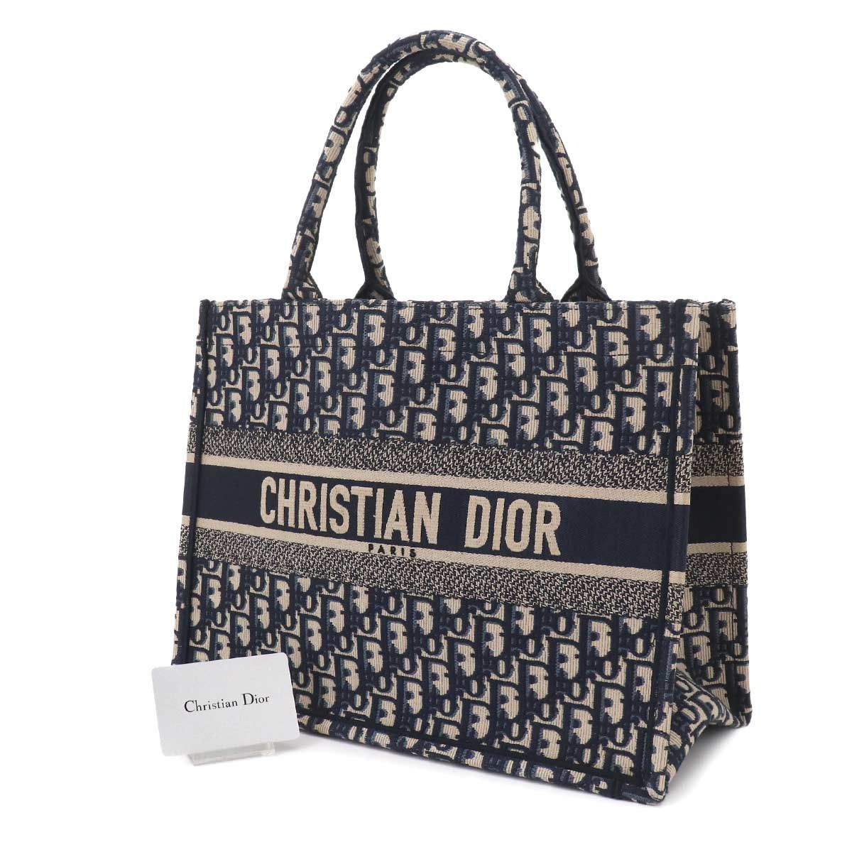 Dior Oblique Book Tote Canvas Navy — view 2