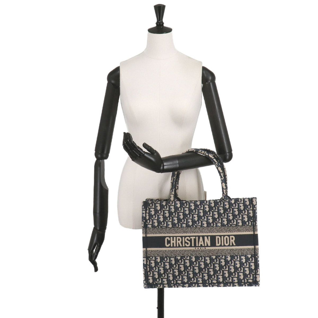 Dior Oblique Book Tote Canvas Navy — view 9