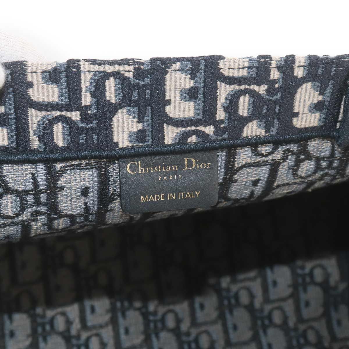 Dior Oblique Book Tote Canvas Navy — view 7