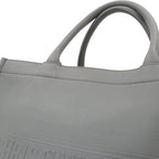 Dior Book Tote Leather Gray Medium — view 8