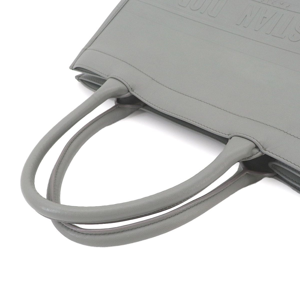 Dior Book Tote Leather Gray Medium — view 5