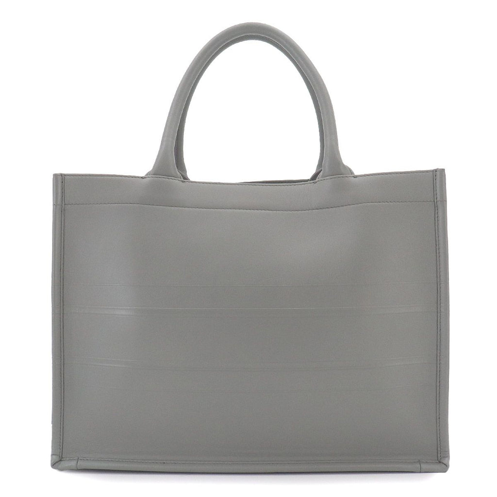 Dior Book Tote Leather Gray Medium — view 2