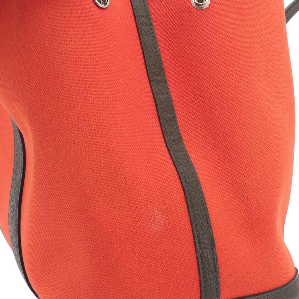 Hermes Garden Party PM Tote Toile Military Nego Negonda Orange Poppy — view 9
