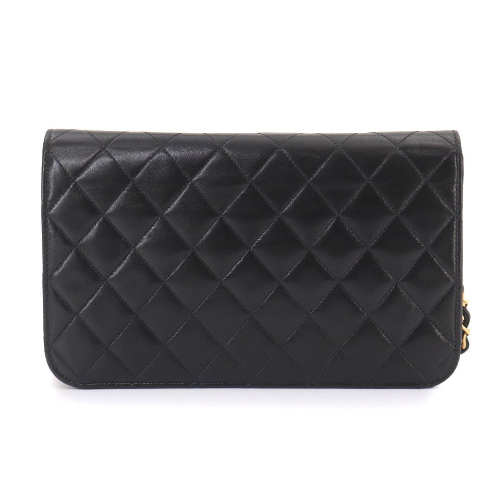 Chanel Quilted Chain Shoulder Bag Lambskin Black Gold Push Lock — view 2