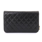 Chanel Quilted Chain Shoulder Bag Lambskin Black Gold Push Lock — view 2