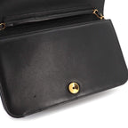 Chanel Quilted Chain Shoulder Bag Lambskin Black Gold Push Lock — view 9