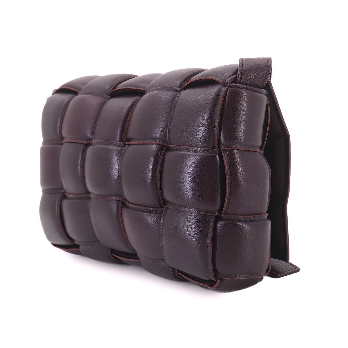Bottega Veneta Intrecciato Padded Cassette Shoulder Bag Leather Purple — view 3