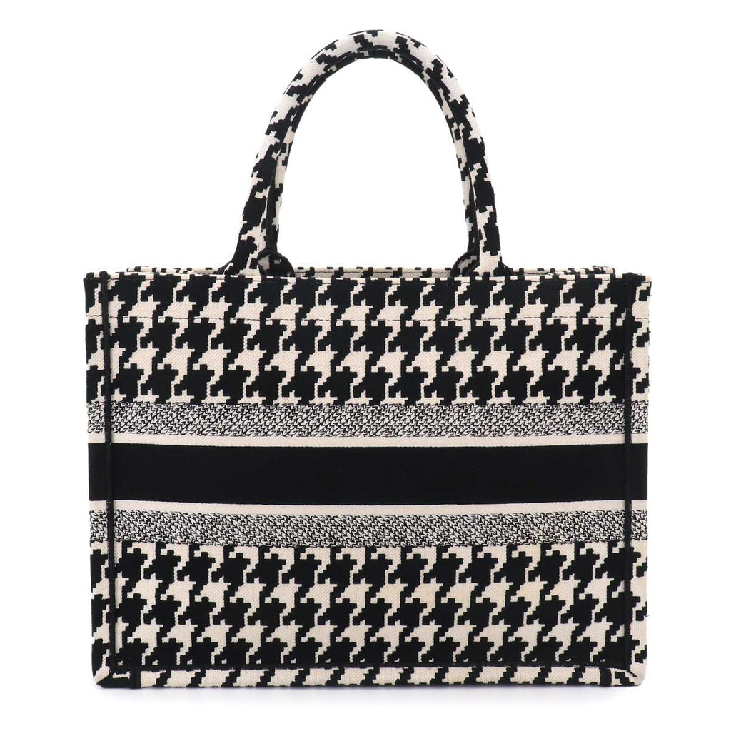 Dior Book Tote Canvas Black Houndstooth — view 3