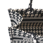 Dior Book Tote Canvas Black Houndstooth — view 9