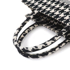 Dior Book Tote Canvas Black Houndstooth — view 6