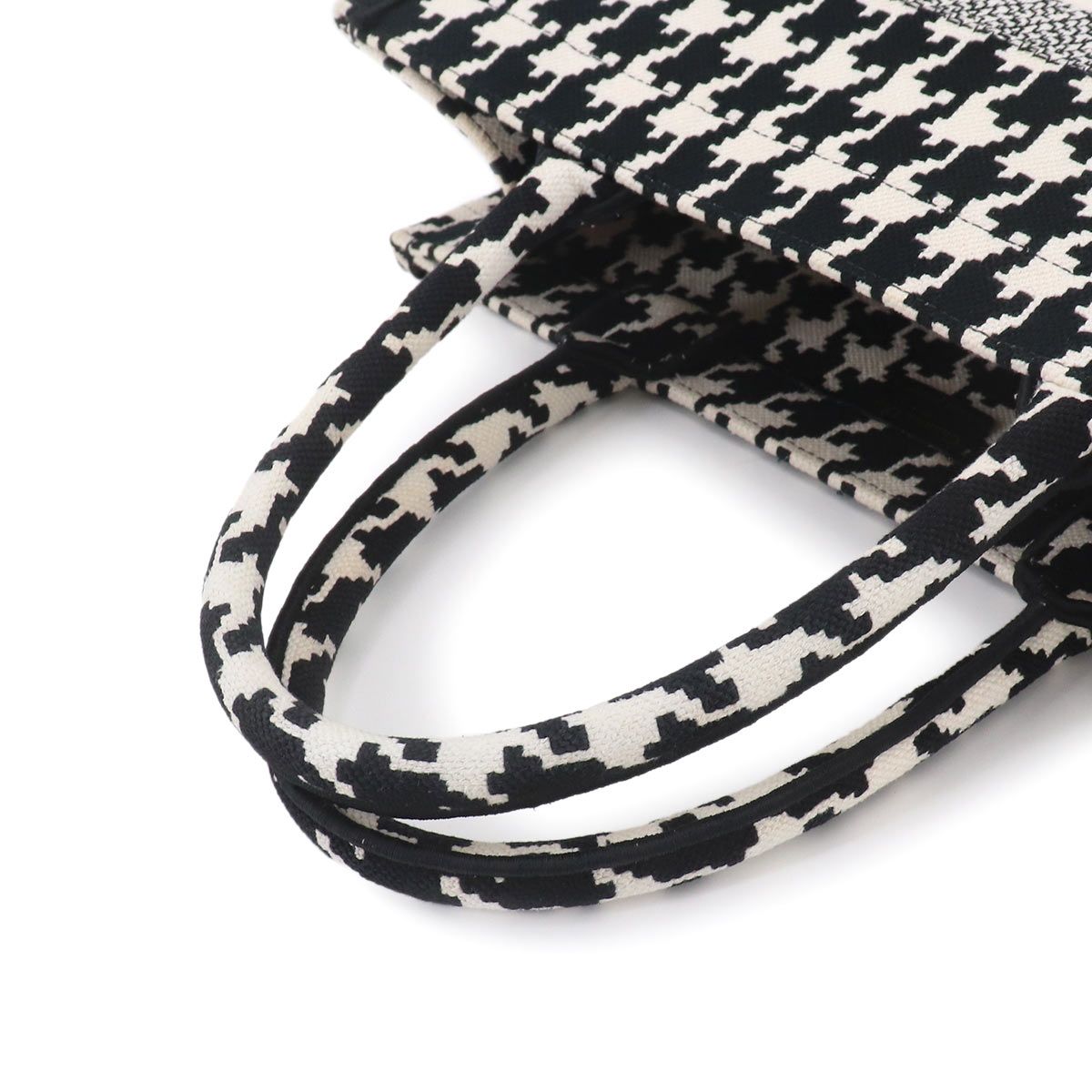Dior Book Tote Canvas Black Houndstooth — view 6