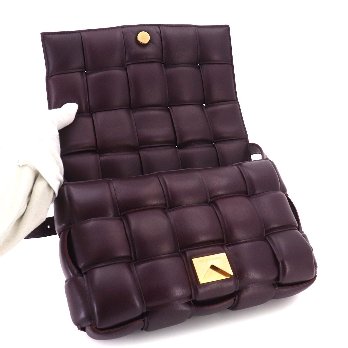 Bottega Veneta Intrecciato Padded Cassette Shoulder Bag Leather Purple — view 6