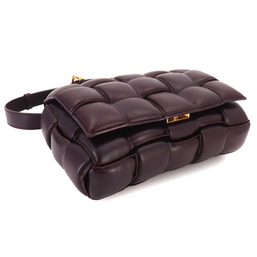 Bottega Veneta Intrecciato Padded Cassette Shoulder Bag Leather Purple — view 4