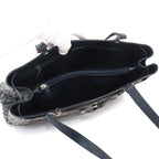 Dior Trotter Tote Canvas Leather Navy Silver — view 6