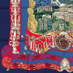 Hermes Carre 90 L Atlantide Atlantis Silk Scarf Navy — view 4
