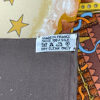 Hermes Carre 90 la Magie Magic Rabbit Pigeon Clown Silk Brown Scarf — view 6