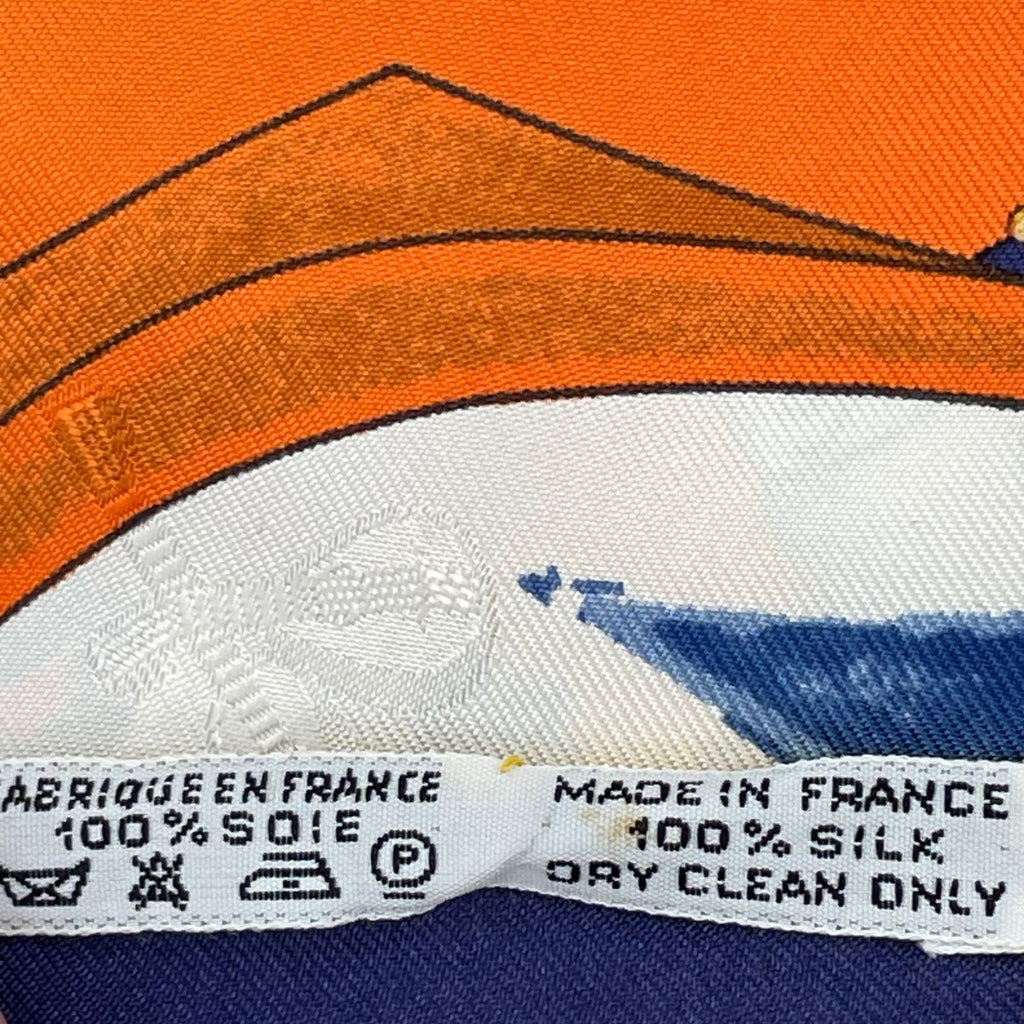 Hermes Carre 90 Carnaval de Venise Carnival of Venice Scarf Silk 100% Blue — view 6
