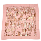 Hermes Carre 90 Paddock Pink Scarf Silk