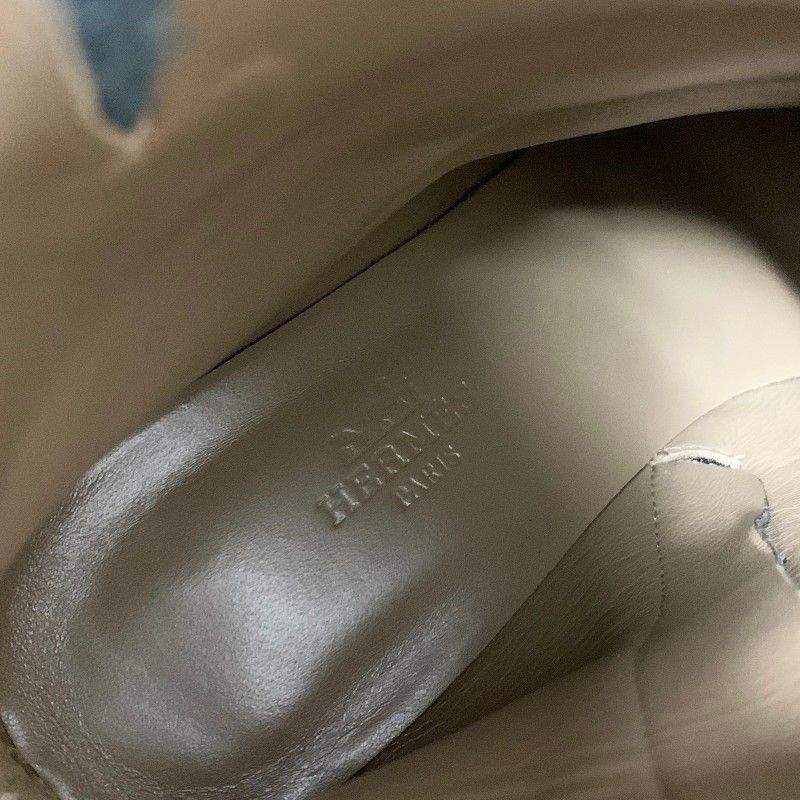 Hermes Saint Germain Boots Short Shoes Leather Black Silver Kelly — view 7