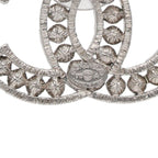 Chanel CC Logo Rhinestone Earrings — view 3
