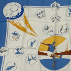 Hermes Carre 90 Vive les Champion Viva Blue Scarf — view 2