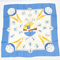 Hermes Carre 90 Vive les Champion Viva Blue Scarf