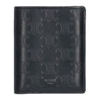 Celine Triomphe Logo Embossed Compact Wallet