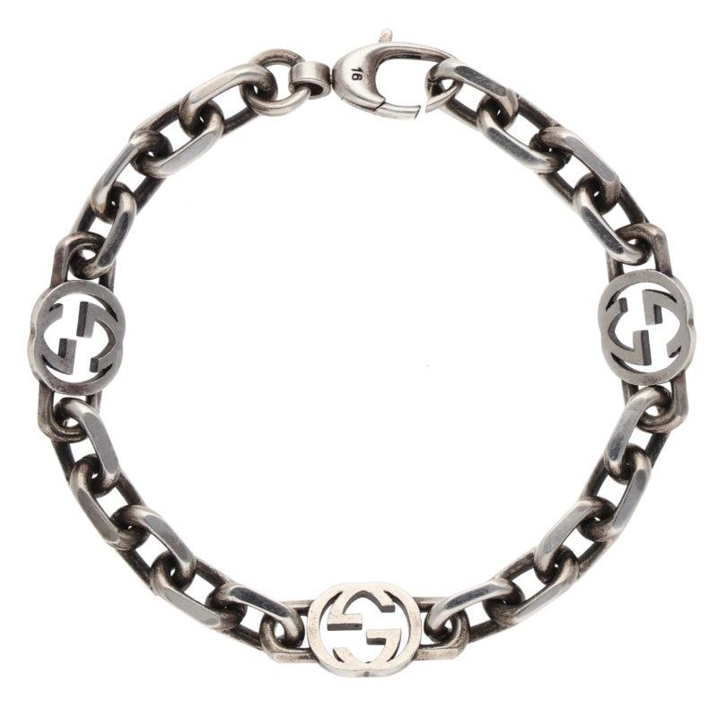 Gucci Interlocking Silver Bracelet 16