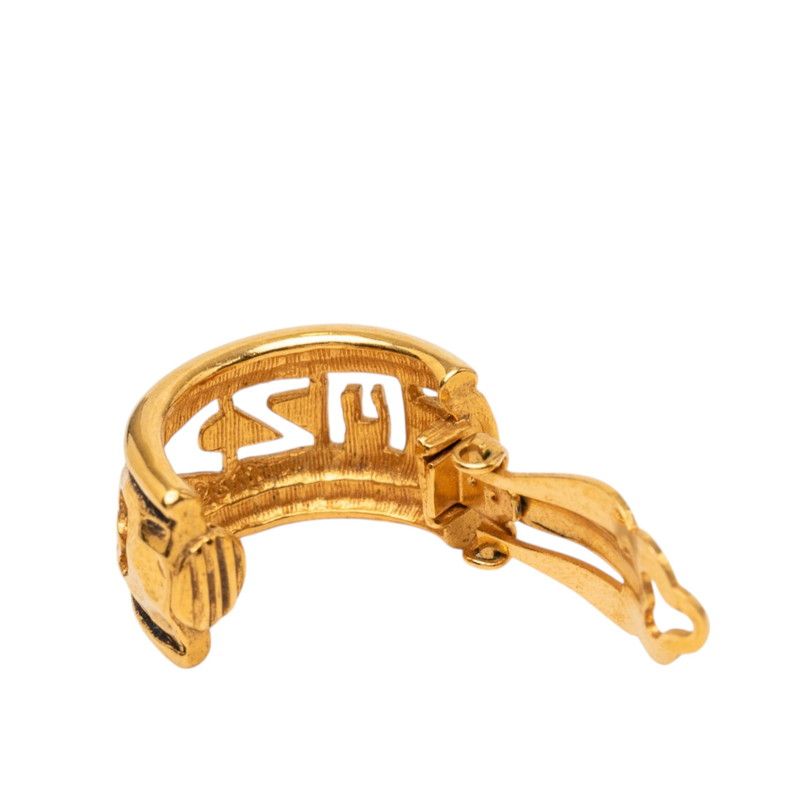 Chanel Logo Earrings Gold Plated — view 3