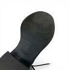 Prada Boots Long Shoes Nylon Leather Black Re-Nylon Triangle Logo Lace — view 8
