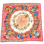 Hermes Carre 90 Prieres AU Vent Prayer in the Wind Silk Scarf Pink