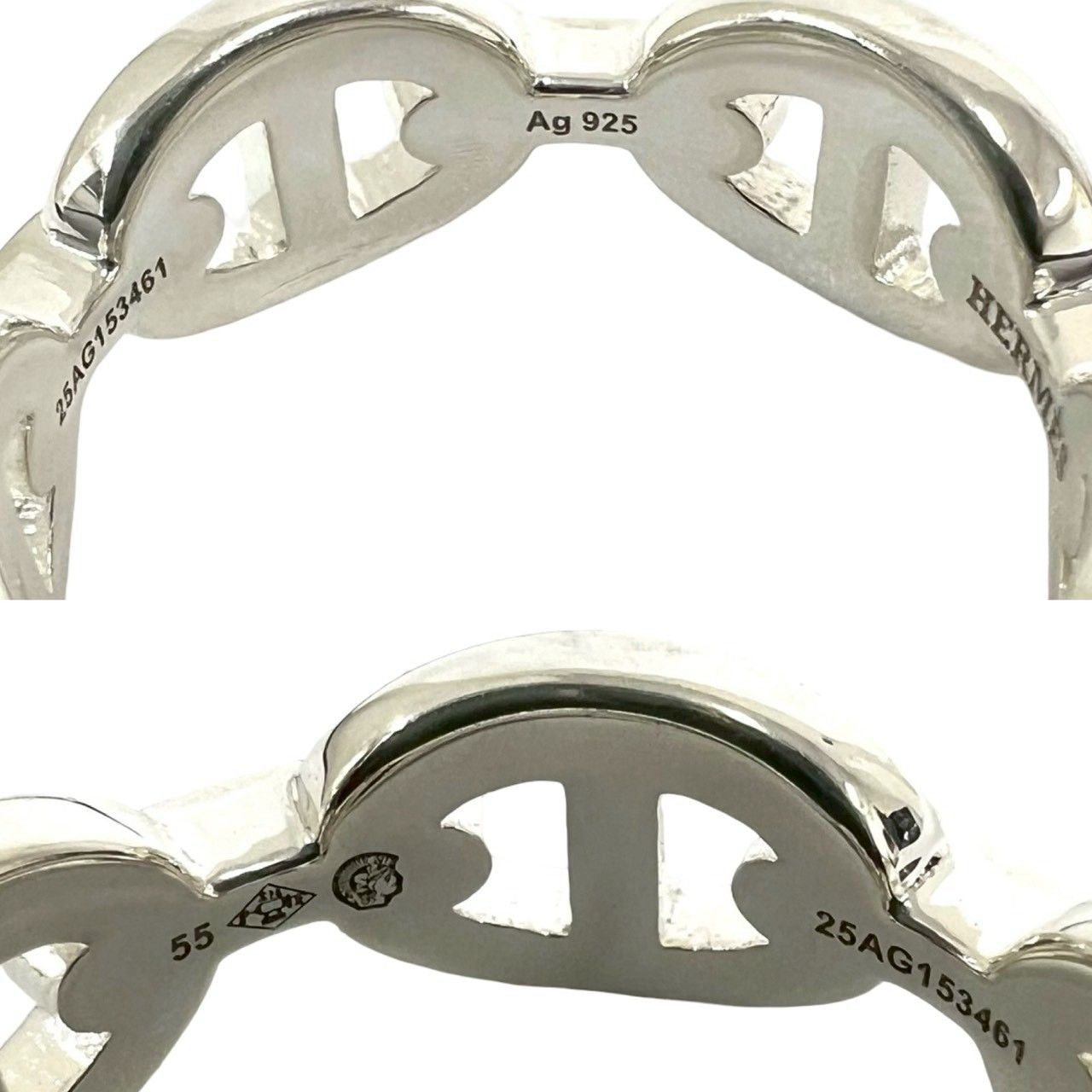 Hermes Chaine D'ancre Ring 925 Sterling Silver — view 3